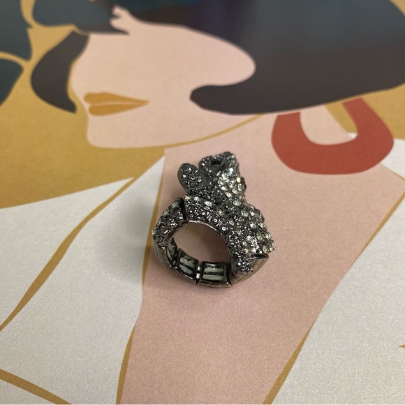 Rhinestone Alligator Ring OS - Picture 3 of 4